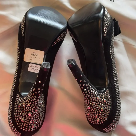 Rhinestone heels, NWT - Picture 5 of 6